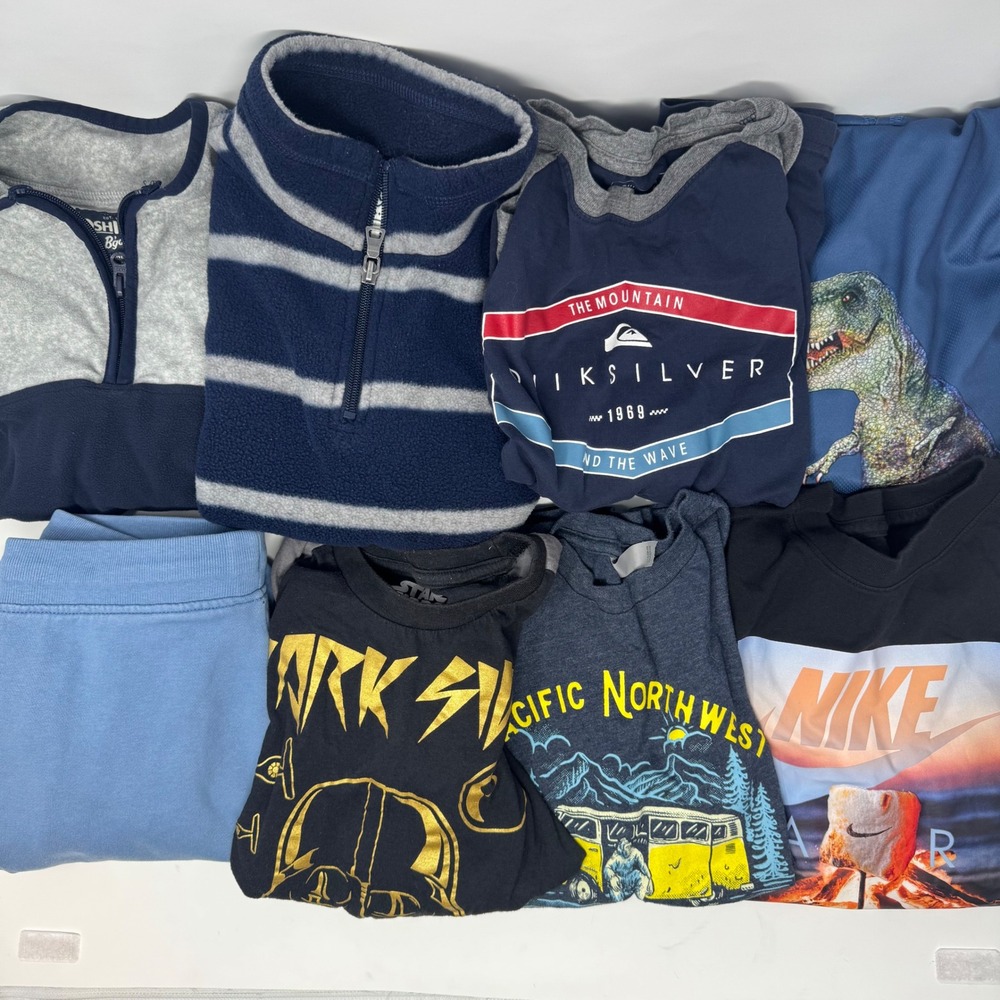 Crewcuts Nike Quiksilver Boys Clothes Lot Size 8 Medium Fleeces Joggers Tees 8Pc